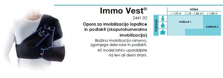 Immo Vest - opora za imobilizacijo lopatice in podlakti