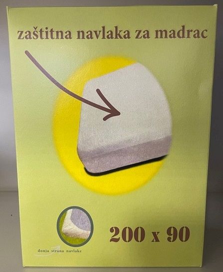 Nepremočljiva posteljna prevleka z elastiko 90 x 200 PVC