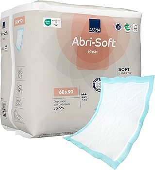  Nepremočljiva podloga Abri Soft Basic 60 x 90, vpojnost 1700 ml