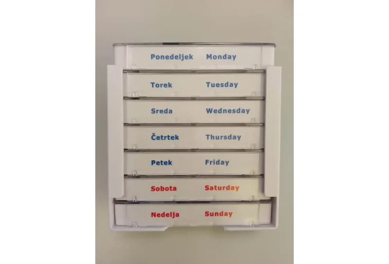 Tedenska škatlica za zdravila - 4 x na dan